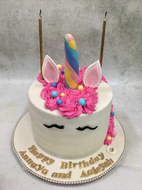 Unicorn Theme Birthday Cake