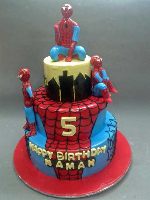 Spiderman 3D Birthday Cake