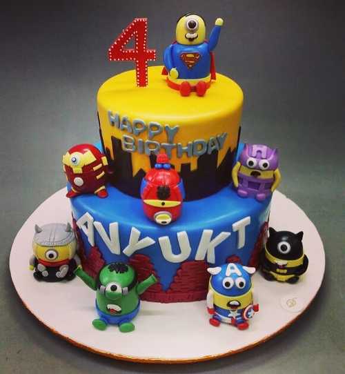 Super Hero Theme Cake