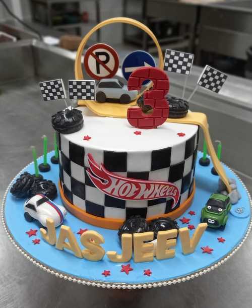 Car Theme Birthday Cake