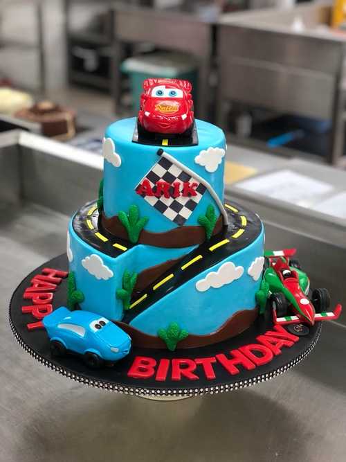 Car Theme Birthday Cake