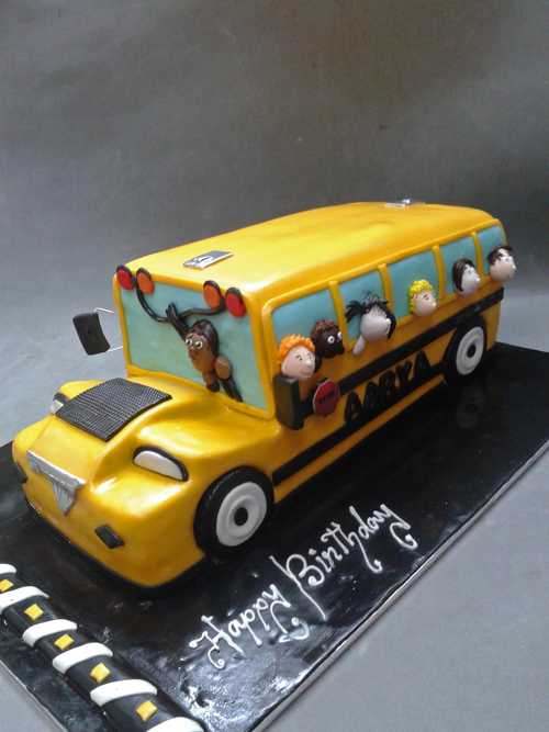 Bus Theme 3D Birthday Cake