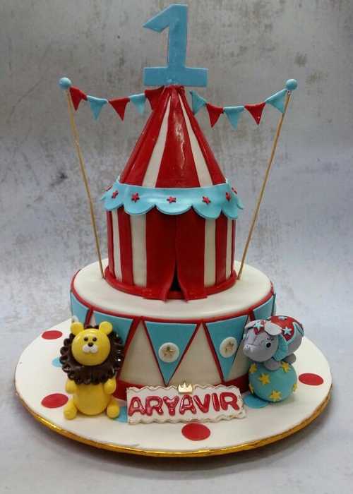 Cirucs Theme Cake for 2-year Old