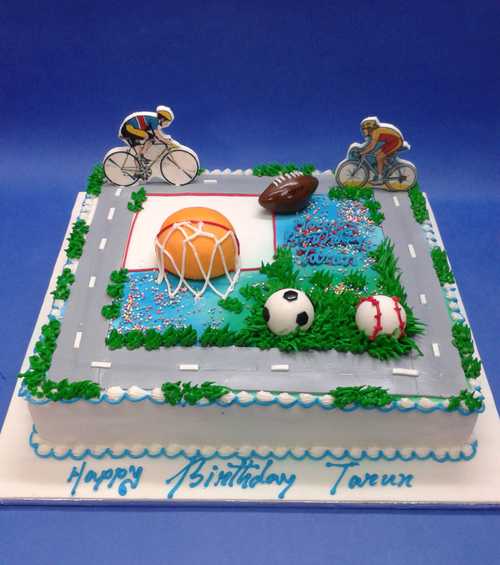 Sports Theme Birthday Cake