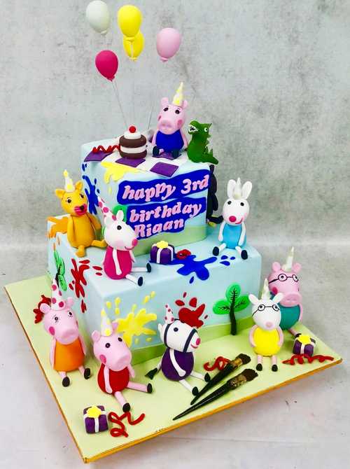 3D Peppa Pig Theme Cake