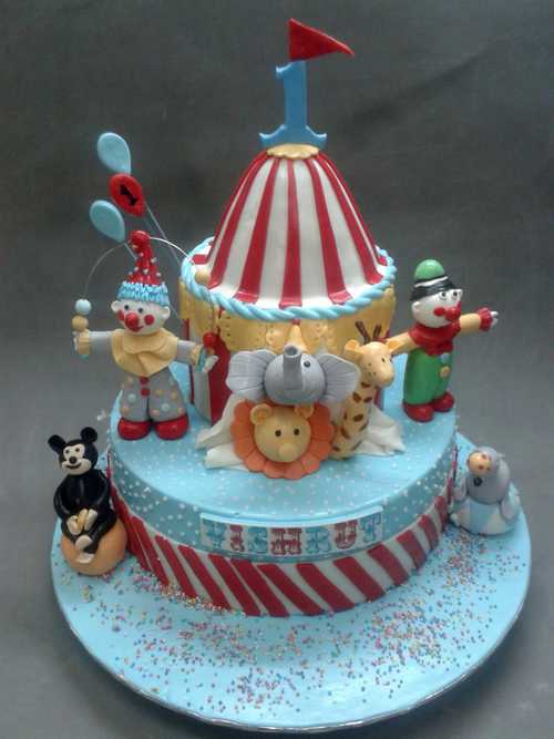 Circus Theme Cake for One Year Old