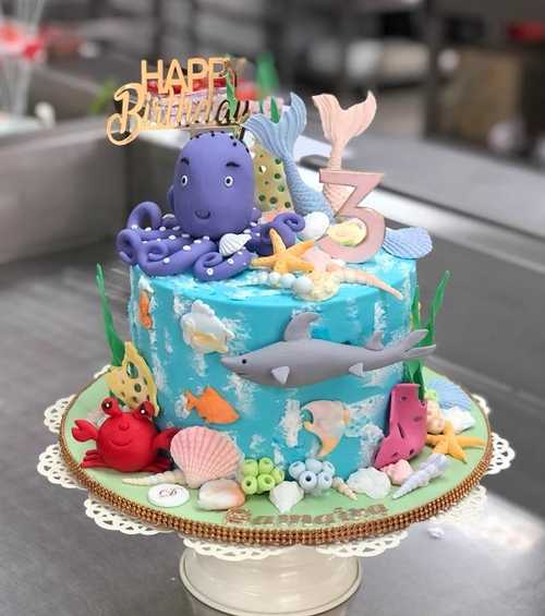 Mermaid-Theme-Cake
