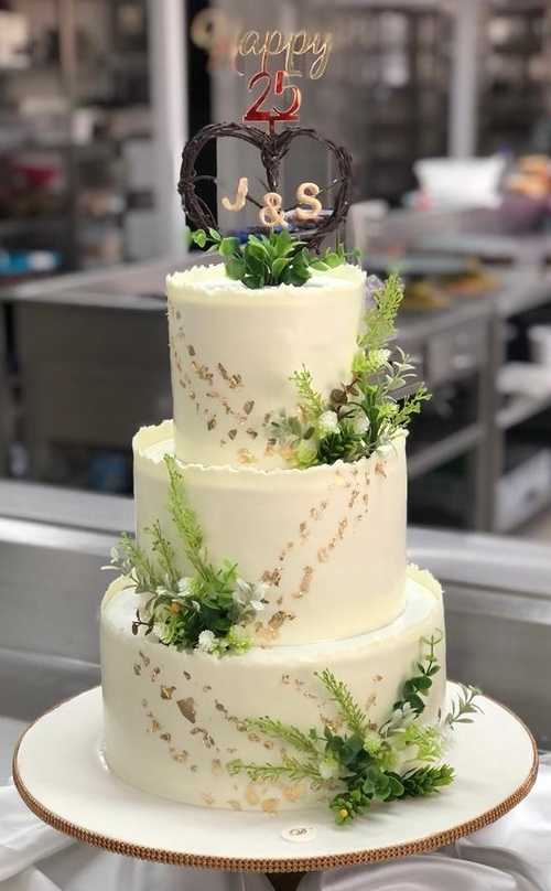 Elegant Engagement Cake