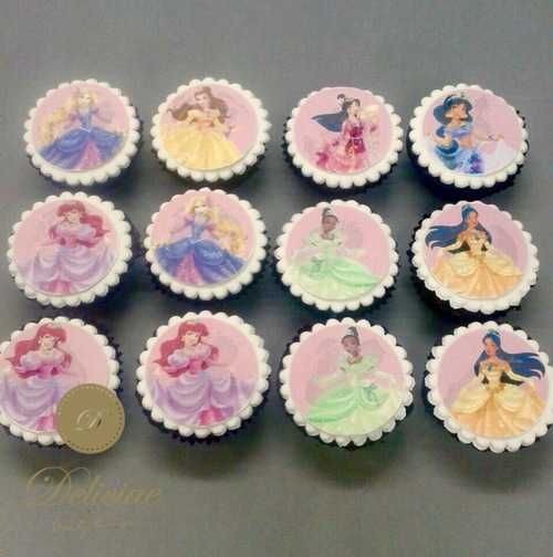 Princess Theme Photo Cupcakes