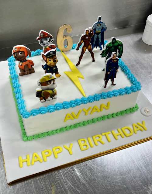 Super-Heroes-Theme-3D-Cake